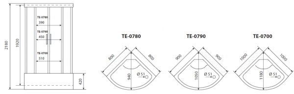 Душевая кабина Timo Eco TE-0780
