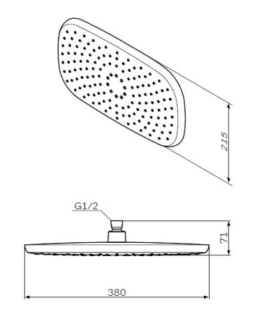 Верхний душ AM.PM Sensation F0530000