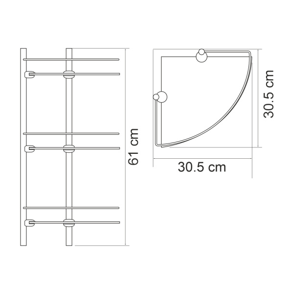 Полка WasserKRAFT Elbe K-3133B черный