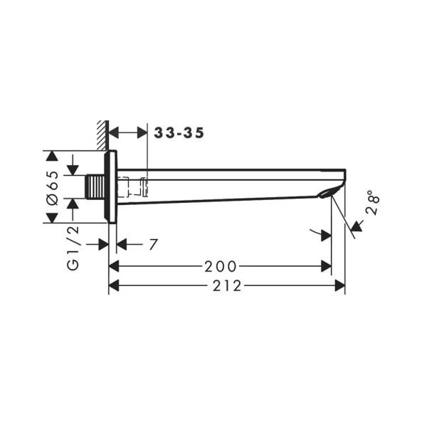 Излив hansgrohe Rebris E 72431000