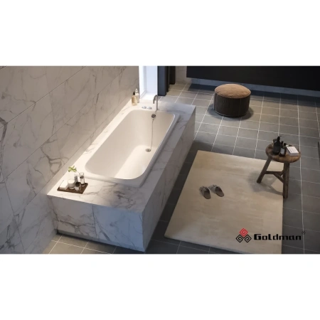 Ванна чугунная Goldman Comfort CF15070 150x70 см, белый