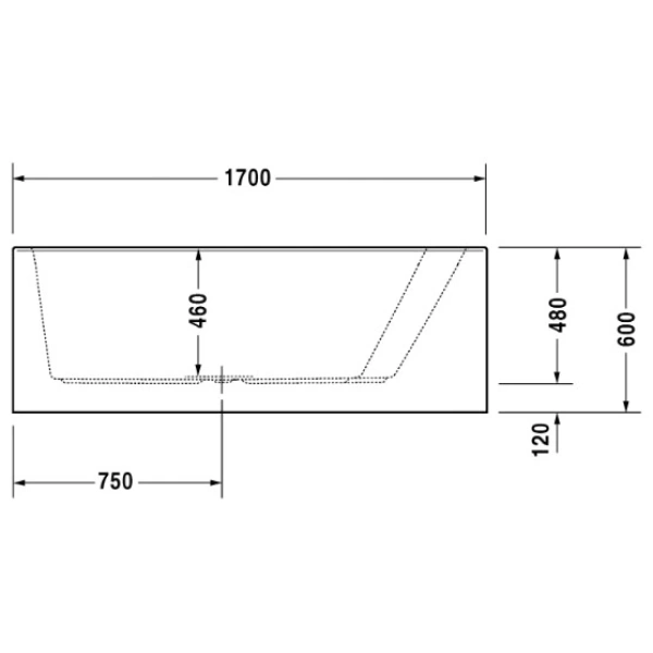 Акриловая ванна 170x100 см R Duravit Paiova 700265000000000