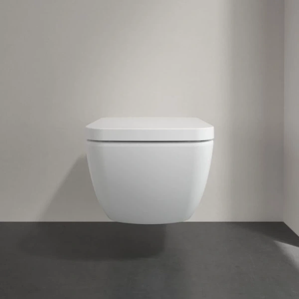 Унитаз подвесной Villeroy & Boch Collaro 4626HS01 безободковый, с сиденьем микролифт, альпийский белый