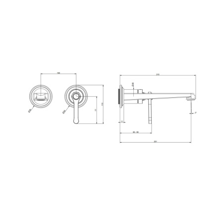 Смеситель для раковины Gessi Venti 20 65089#031