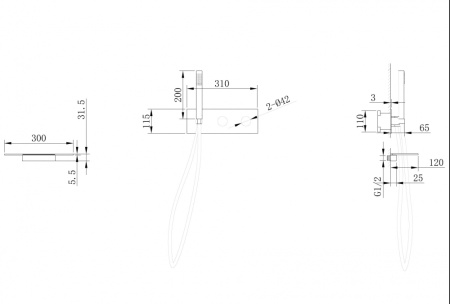 Душевой гарнитур Abber Rund AF8731SP сатин