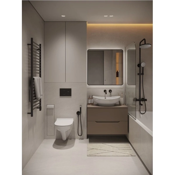 Унитаз подвесной Agger AT06100 безободковый, с сиденьем микролифт, белый глянец