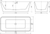 Акриловая ванна Sancos Dama 170x80 FB05, белый