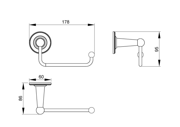 Держатель для туалетной бумаги Timo Nelson 160041/02