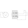 Крючок Gessi Tondo 63621#707 черный