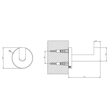 Крючок Gessi Tondo 63621#707 черный
