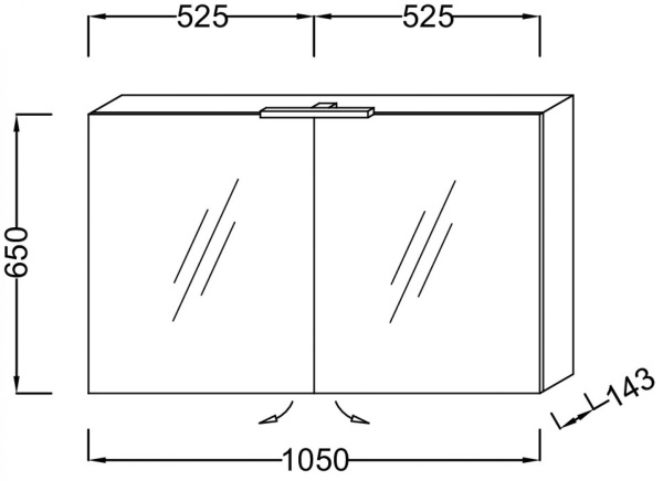 Зеркальный шкаф 105 см Jacob Delafon EB787-G95 оливковый лак