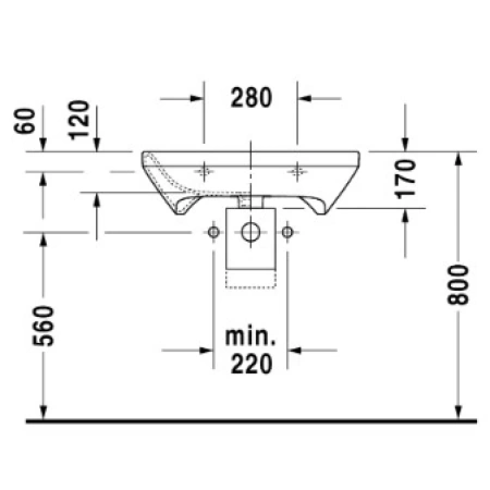 Раковина 65x57 см Duravit DuraStyle Med 2330650000