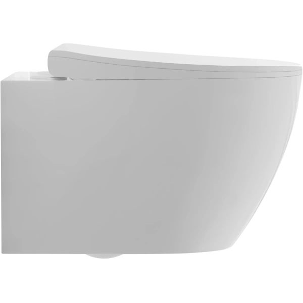 Унитаз подвесной Aquatek Сириус AQ1582T-00 безободковый, торнадо, с сиденьем микролифт, белый