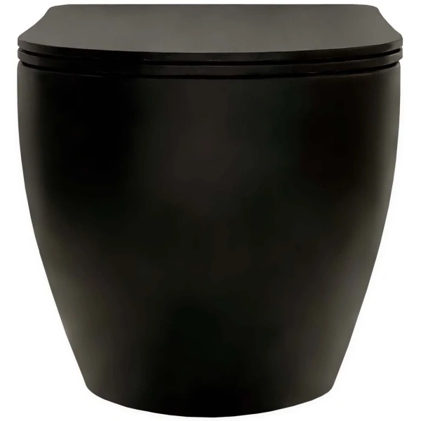 Унитаз подвесной Aquatek Европа AQ1901-MB безободковый, с сиденьем микролифт, черный матовый