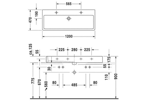 Раковина Duravit Vero 0454120026