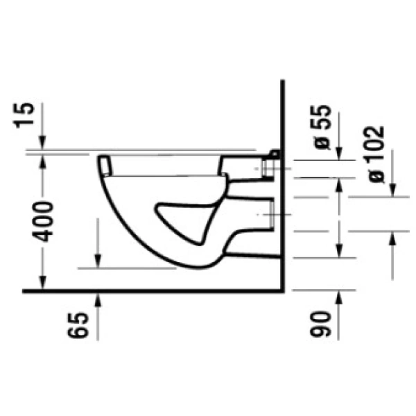Унитаз подвесной Duravit D-Code 22100900002 альпийский белый