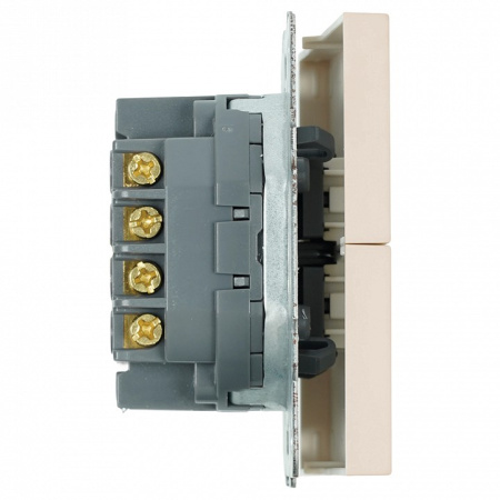 Переключатель перекрестный двухклавишный без рамки Stekker Эмили 50165