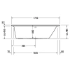 Акриловая ванна 170x70 см R Duravit Darling New 700241000000000