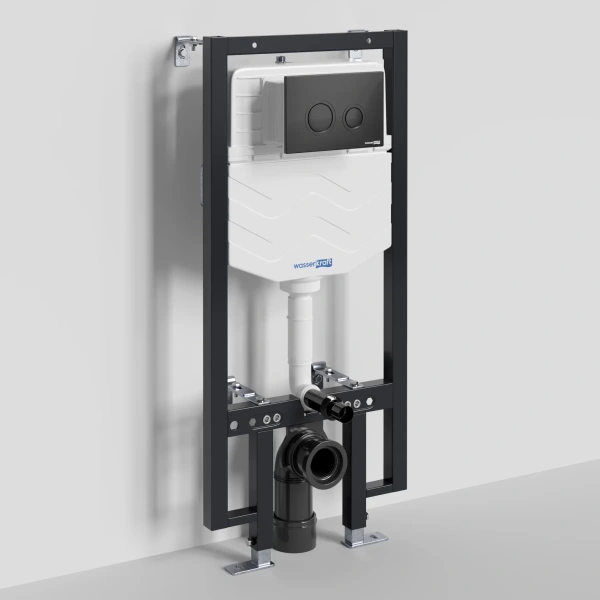 Инсталляция для унитаза WasserKRAFT Vils 56 56TLT.010.ME.MB01 с кнопкой смыва, черный матовый