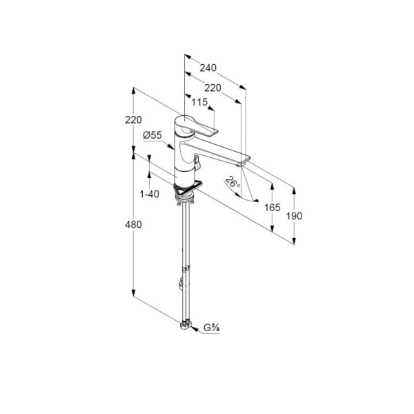 Смеситель для кухни Kludi Mix 329063975 черный матовый