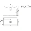 Раковина 119,8x53 см Creavit Drop DP120-00CB00E-0000