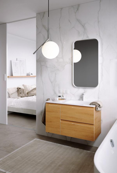 Тумба под раковину Aqwella Accent 90 ACC0109RDZ правая дуб золотой