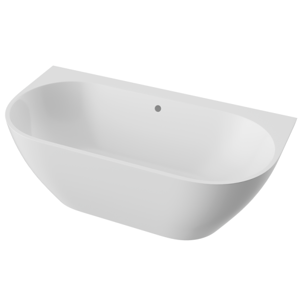 Ванна из искусственного камня 170x85 STWORKI Левангер ФР-00017392, пристенная, белая