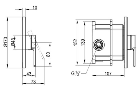Смеситель для душа Villeroy&Boch Architectura TVS10335200061