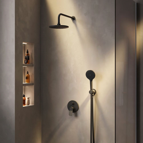 Душевой комплект AM.PM X-Joy TouchReel FP85A1RH22 черный матовый