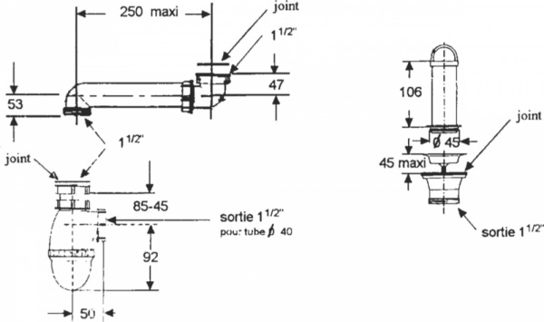 Сифон для раковины Jacob Delafon E6050-CP