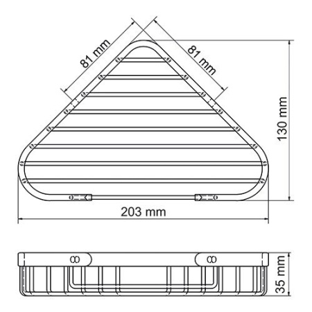 Полка WasserKRAFT K-733BLACK