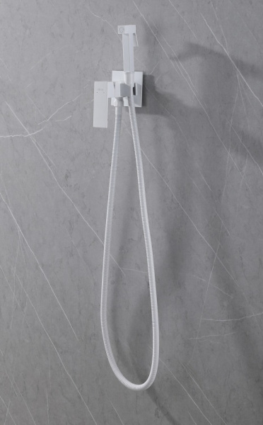 Гигиенический душ Abber Daheim AF8226W со смесителем белый матовый