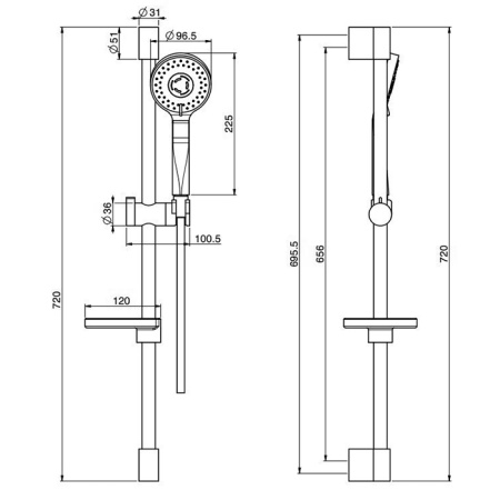 Душевой гарнитур FIMA Carlo Frattini Wellness F2679CR