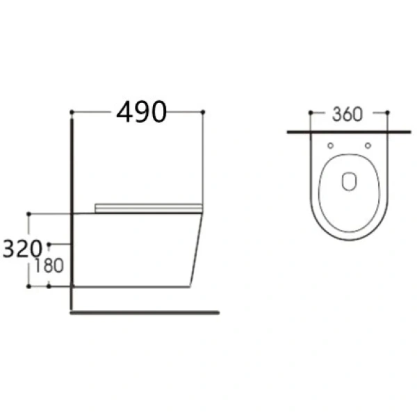 Унитаз подвесной Aquatek Вега AQ1904-00 безободковый, с сиденьем микролифт, белый