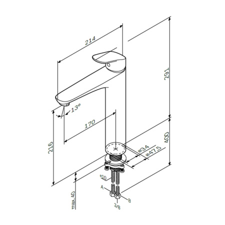 Смеситель для раковины AM.PM Like F8092000