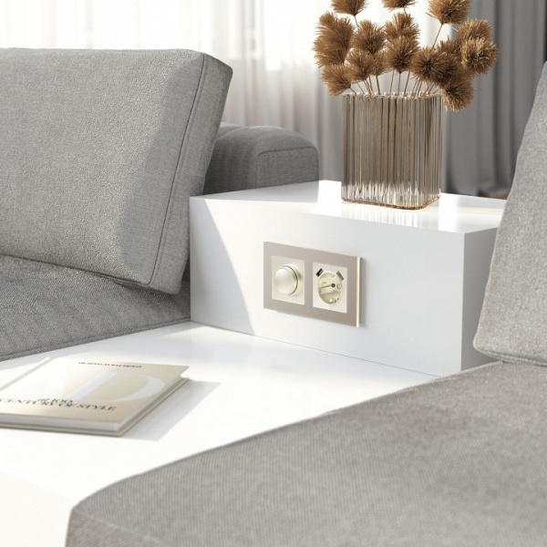 Рамка на 2 поста Werkel Senso (шампань стекло soft-touch) W0023111